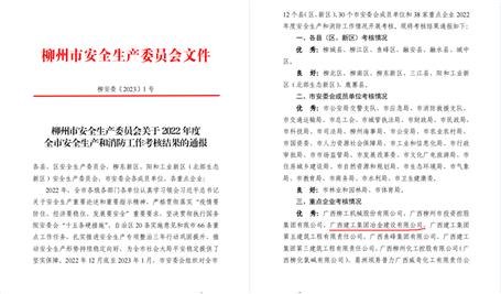 【喜訊】冶建公司2022年度這項工作獲評優(yōu)秀！